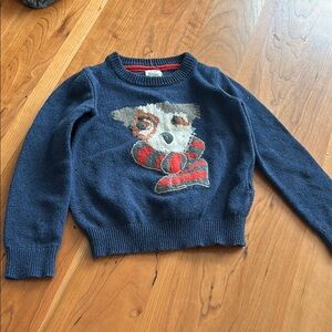 Mini Boden Blue Sweater with Dog Design